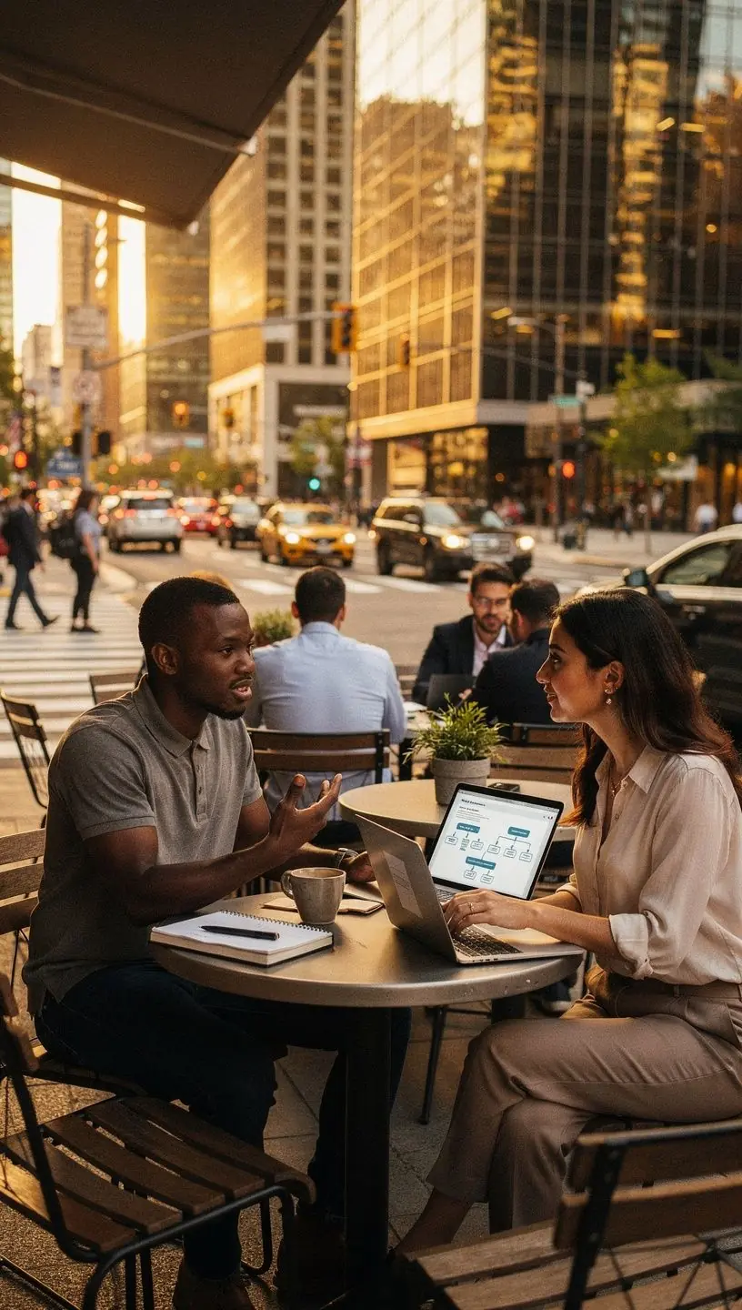 Professional business solutions illustration